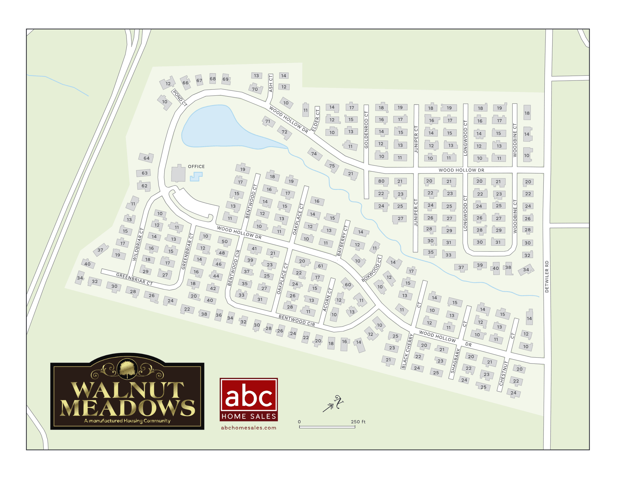 ABC Home Sales Walnut Meadows community map
