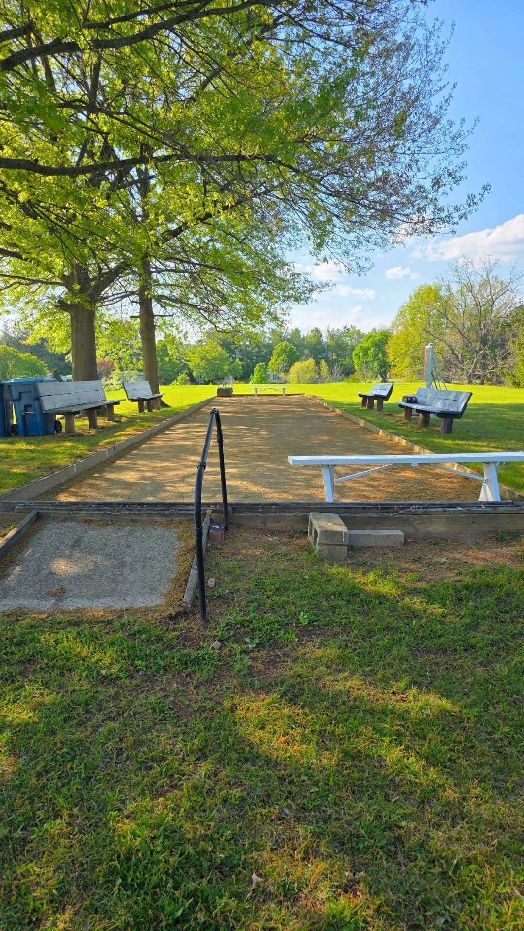Bocce court view