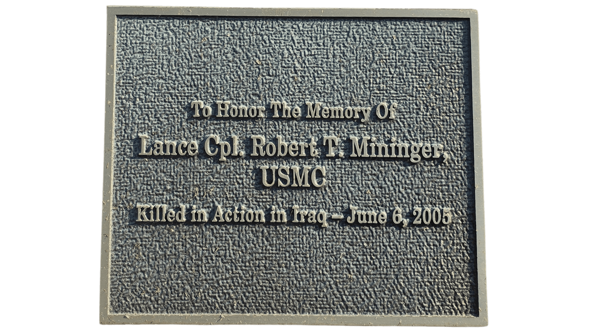 Flagpole dedication plaque