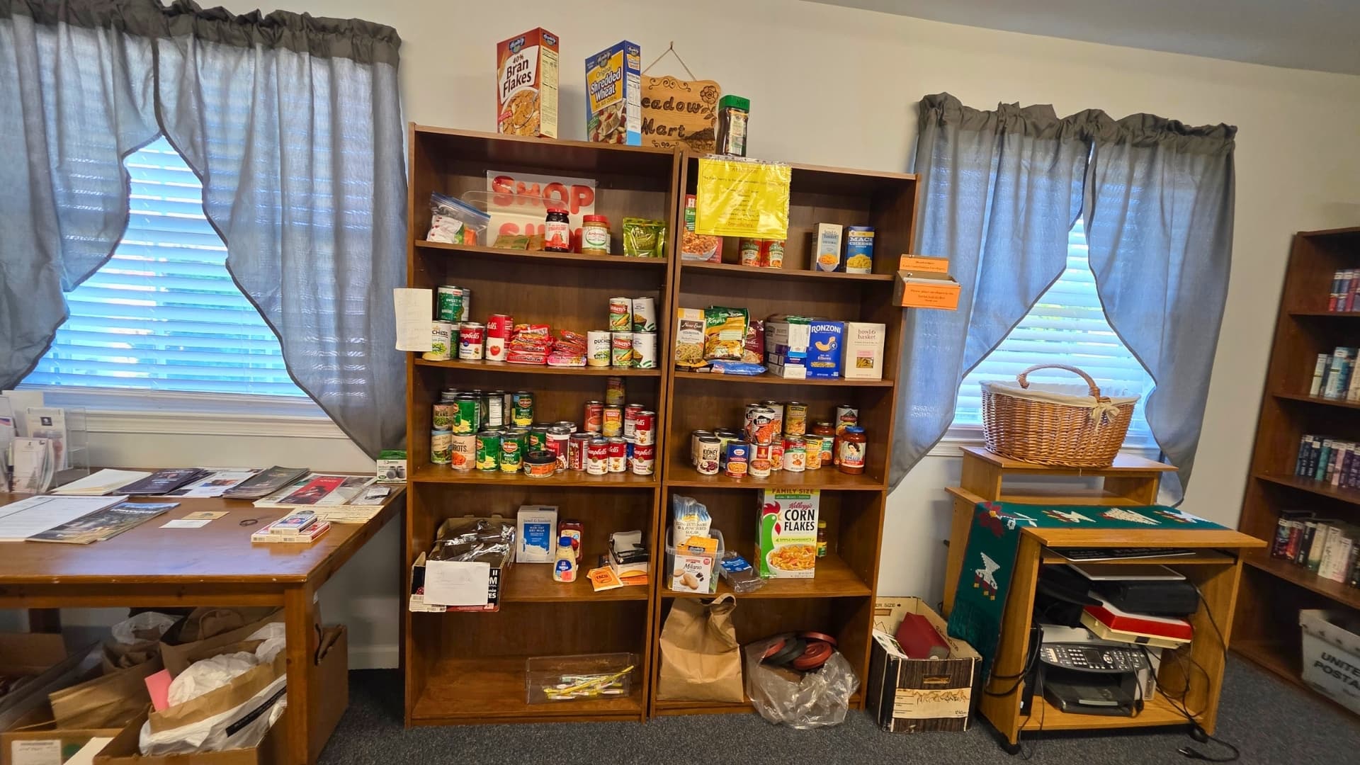 Food pantry shelves