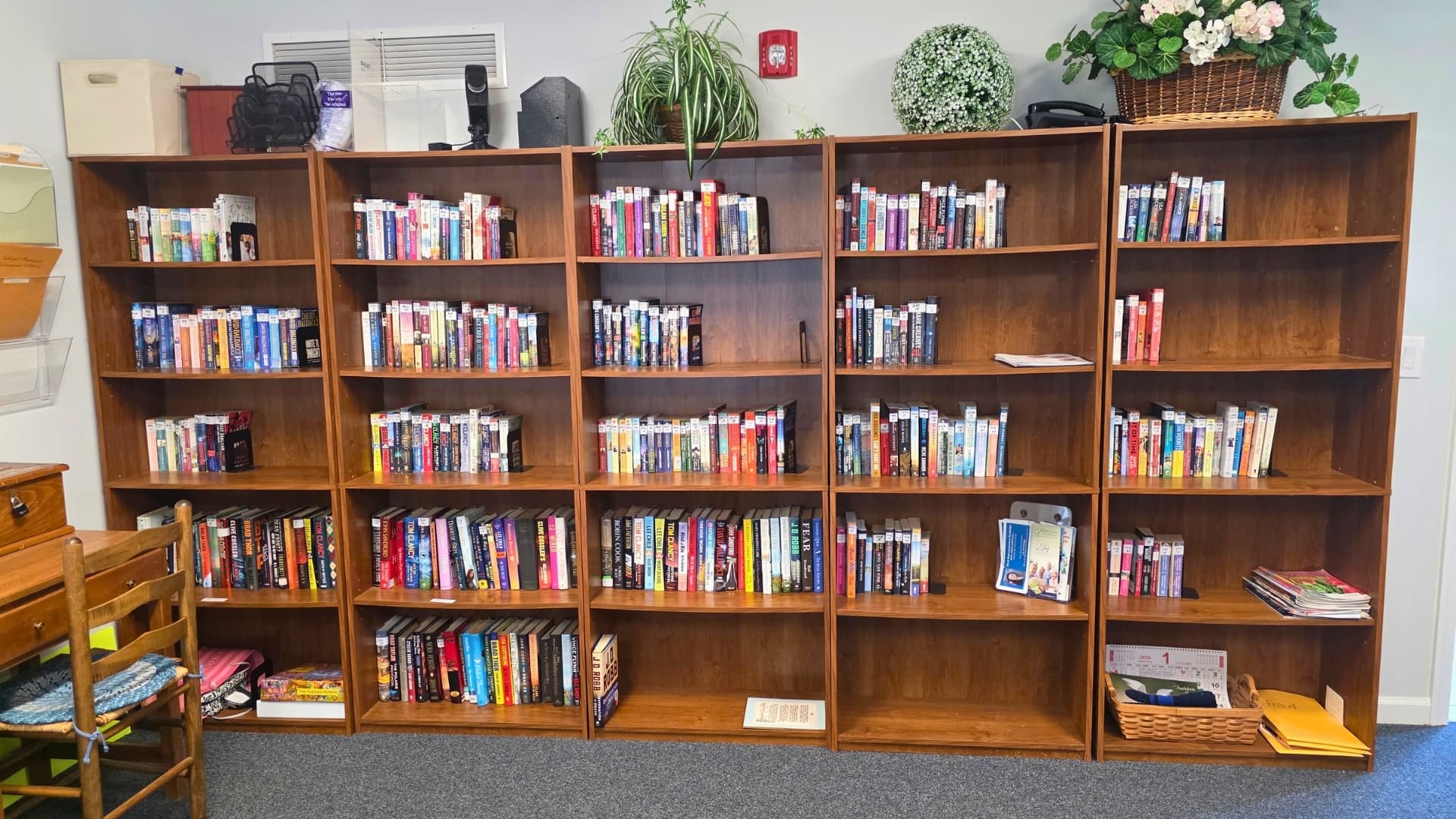 Library shelves